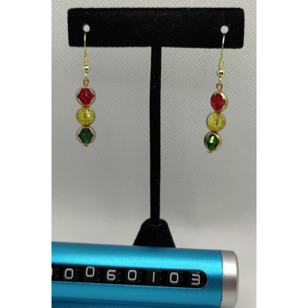 Traffic Light Crystal Earrings